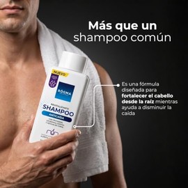 ROGMA Biotechnologies Shampoo Anticada 460 ml  Con Trichogen, Cafena, Copper Peptide Complex, D-Panthenol y Extractos Botnicos  Limpieza Profunda,... 