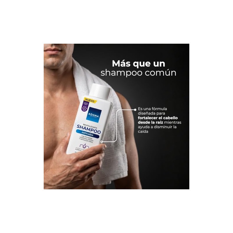 ROGMA Biotechnologies Shampoo Anticada 460 ml Con Trichogen, Cafena, Copper
