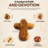 Holy Land Market 6 Olive Wood Holding Hand Crosses -