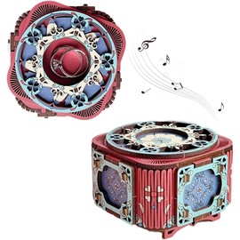 3d Puzzles Music Box,3D Puzzle with Musik,3D Wooden Puzzles with Music,Model Kit for Adults, DIY Wooden Model Building Construction Craft Kits,Puzzle Education Ideal as Christmas And Birthday Gift