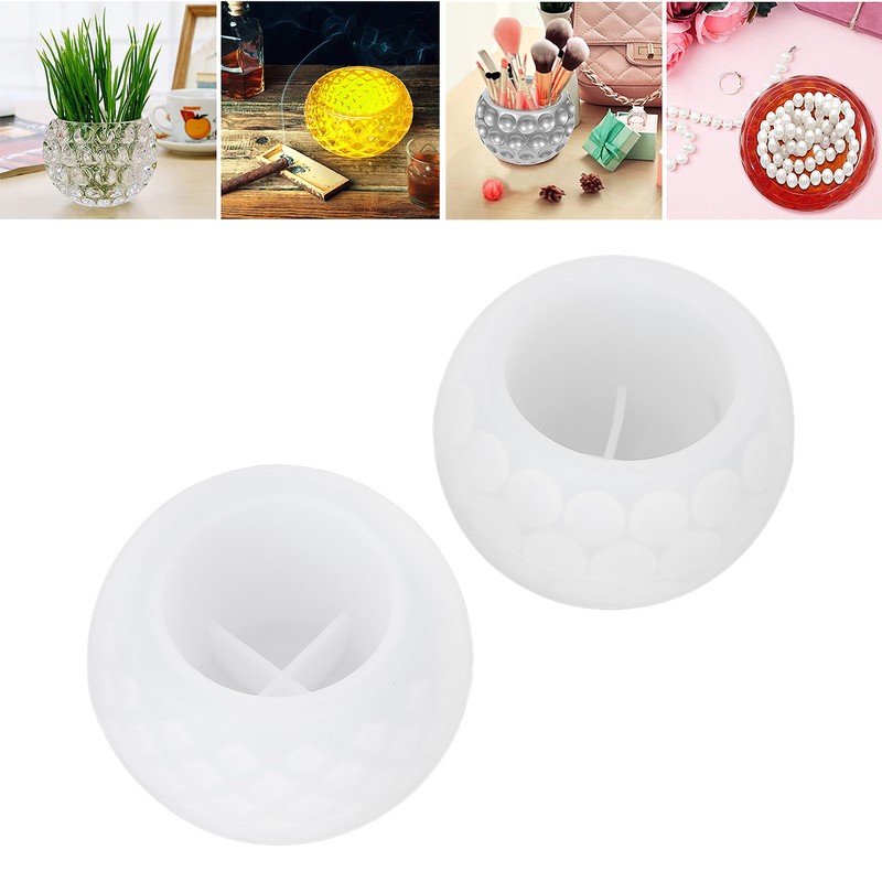 2Pcs Resin Candle Holder Mold Irregular Shape Design Deformable Practical