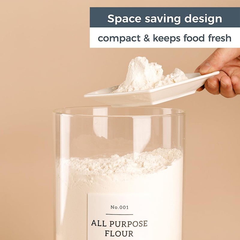 HHMJSM 1 Gallon Large Glass Food Storage Containers With Airtight