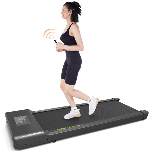 Walking Pad, Under Desk Treadmill 2 in 2 for Home/Office with Remote Control, Walking Treadmill, Portable Treadmill in LED Display,Black