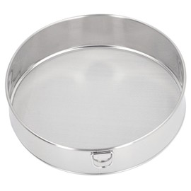 Tamiz de Harina Redondo de Malla 80 de Acero Inoxidable, Diseño de Gran Tamaño para un Filtrado Eficiente, Tamiz de Harina Redondo con Colador Chapado en Titanio para Hornear Pan