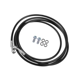 Motoforti Motorcycle Hydraulic Brake Line Oil Hose Pipe 250cm Black 1 Set Long-Lasting