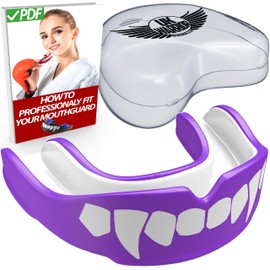 'Warrior' Vampire Mouth UK – The Ultimate Karate, Martial Arts, Rugby Teeth Guard All Contact Sports – For Installation 100% Sterile Carry Case Included – 100% Money Back Guarantee