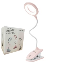 CAYCON Portable LED Clip On Night Light for Babies, Kids & Adults – Dimmable, Rechargeable, 3-Colors for Nursery, Feeding, Diaper Changes, Reading, Office, Travel, Camping, Baby Shower & Birthday Gift