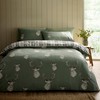 Catherine Lansfield Stag Check Reversible Single Duvet Cover Set with