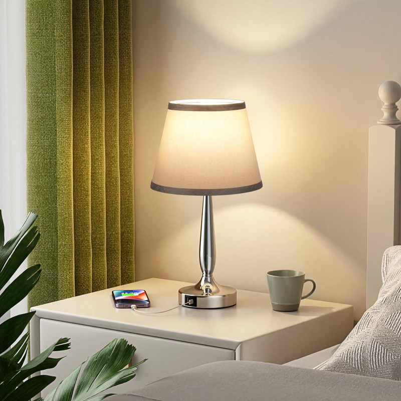 Kakanuo Touch Table Lamp for Bedroom, Small Bedside Lamp with