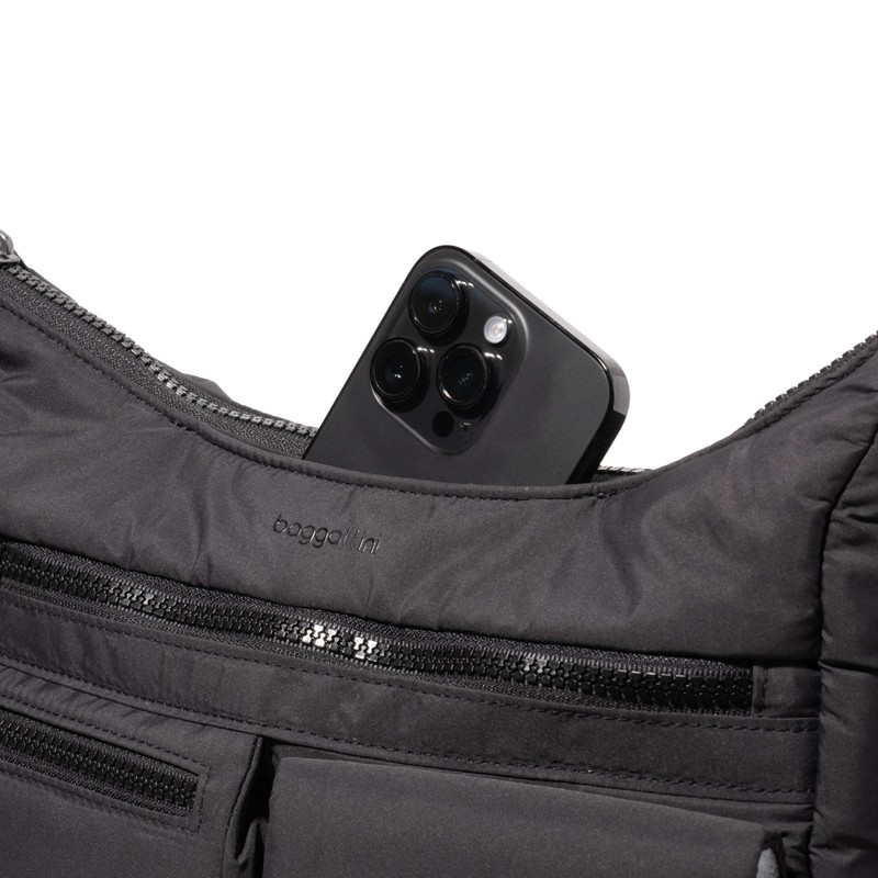 Baggallini Modern Everywhere Bag, Black Puff
