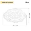 sourcing map 2Pack Retro Lace Placemat 12x18-in Oval Embroidered Table