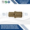 XFITTING 10 Pieces 5/8" x 3/4" Pex Reducing Coupling, Brass,