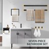 Dorudon Atrox 7-Piece Bathroom Set - Black & Gold Accessories