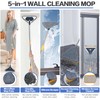 80" Wall Cleaner Mop with Long Handle, Sunoyar 360° Triangle