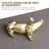 Artibetter Brass Piggy Mini Statue Pig Sculpture Retro Pig Figurine