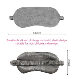 1 Pcs Plush Sleep Masks, Ultra Cute Soft Sleep Eye Cover, Blindfold Travel Sleep Masks for Kids Men Women， with Elastic Strap, Sleep Masks Adjustable for Kids Adult