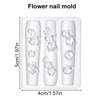 lasuroa Silikon Nagelformen, 3D Blumen Nagel Charm Formen Zarte Blumen