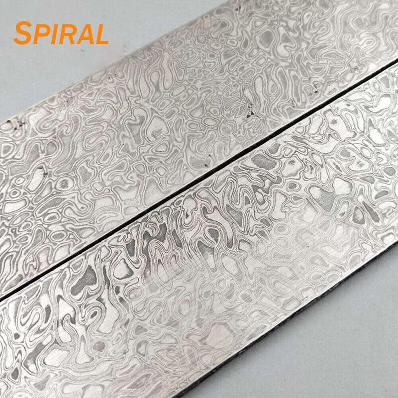 TEAMWILL 7Kinds Pattern VG10 Damascus Steel Billet Bars Material Knife