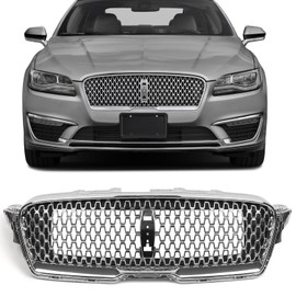 JOLONG Front Grille Fit for Lincoln MKZ 2017-2019 Bumper Upper Hood Grill Replacement for HP5Z8200AA (Chrome)
