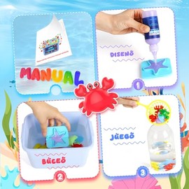 Kit CREA Tus Magic Water Elf DIY con 10 Colores y 16 Moldes, Juguete Sensorial Divertido, Regalos y Juguetes para Niñas y Niños de 4 a 12 Años, Ideal 
