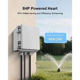 40Amp 24V Irrigation Pump Start Relay Fit for Sprinkler Controller System, 2 Pole AC Contactor Pump Compatible with 2HP to 5HP with Waterproof Box