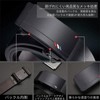 ZHUYING Men's Genuine Leather Belt, No Holes, Stepless, Auto Lock,