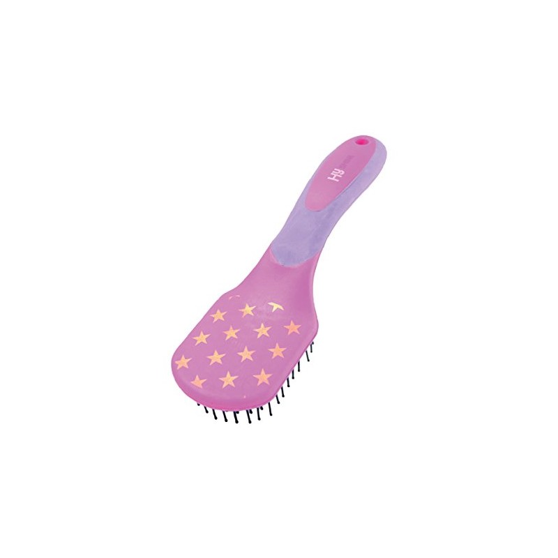 HyShine Stars Easy Grip Mane and Tail Brush: Pur/Pink