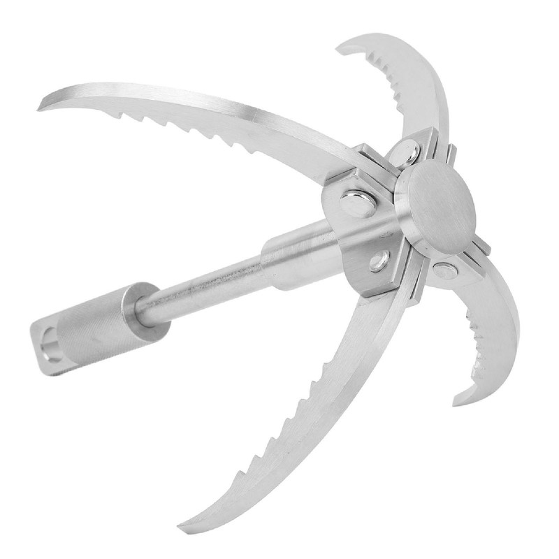 Grappling Hook with 4 Folding Claw Stainless Steel Multifunctional Outdoor