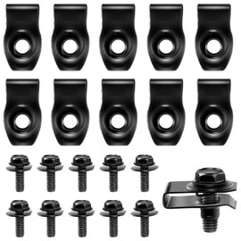 EsiFare Bumper Retainer Clip Retainer Clip Automotive Bolt Nut Retainer Clip Car Bumper Clip 10X U Shape M4 Screw Car Clip Fastener Car Front Rear Bumper Fastener Auto Parts