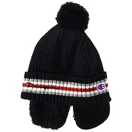 Champion 438-0021 Kids Knit Cap, Boa Back, Black