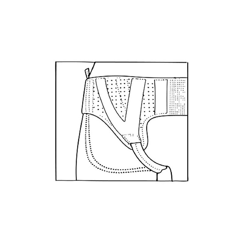MTS Right Side Hernia Support Truss Belt with Compression Pad