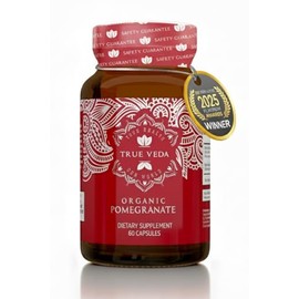 Pomegranate Extract Supplement - Ellagic Acid, High Punicalagins | USDA Certified Organic Pomegranate Supplement | Blend of Pomegranate Fruit, Seeds and Peel Extract | 60 Vegan Pomegranate Capsules
