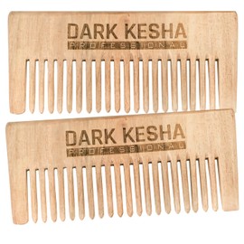 Dark Kesha Eco-Friendly Natural Neem Wooden Wide Tooth Comb For Women & Men | For Healing Benefit & For Healthy Hair Massage(Anti Dandruff, Anti Hair Fall & Frizz Free Hair)