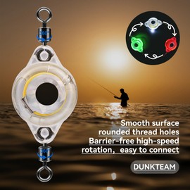 DunkTeam Deep Sea Fishing Lures Underwater Fishing Light Deep Drop Fishing Lights Fish Eye Attractants Lures LED Fishing Lures Kit Trolling Lures 10PCS