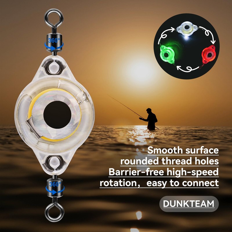 DunkTeam Deep Sea Fishing Lures Underwater Fishing Light Deep Drop