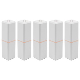 Hsthe Sea 5 Pcs White Empty Lipstick Tubes,DIY Lip Balm Container,DIY Lipstick Empty Square Tube,Lipstick Mold for Handcrafting Lipstick