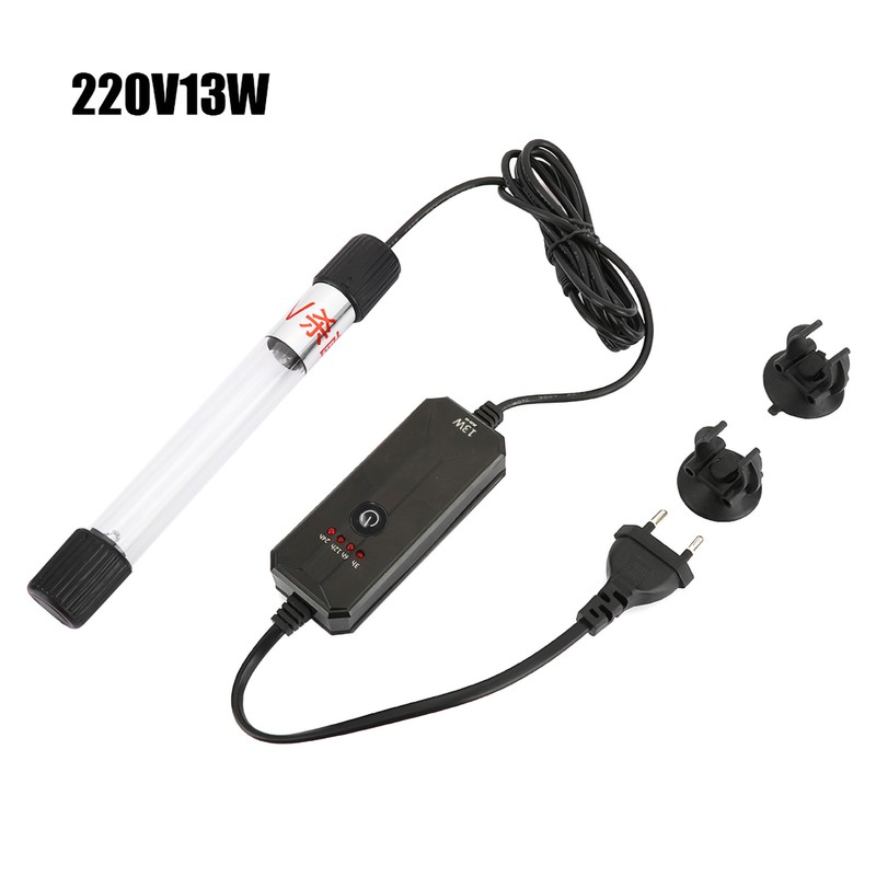 Fish Tank UV Timer Germicidal Lamp Aquarium Algae Lamp Amphibious
