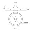 Pack of 50 Pozidriv Screw Lids 12mm Diameter Pozidriv Head