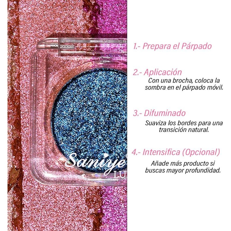 Sombras de Ojos SANIYE con Brillo Metálico Intenso - Colores