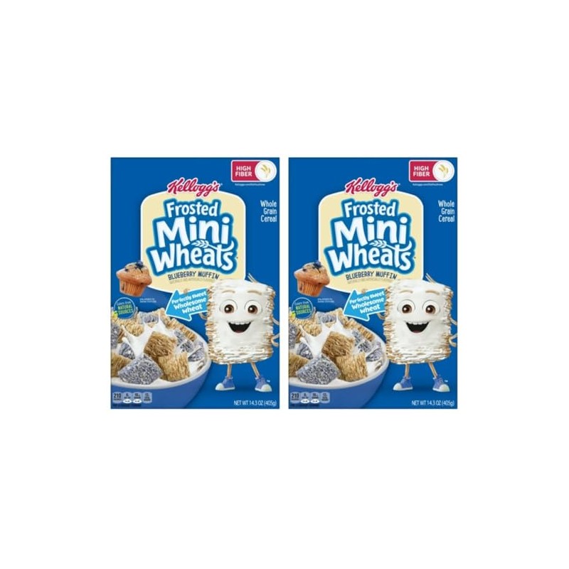 Kelloggs Frosted Mini Wheats Cold Breakfast Cereal - Blueberry Muffin