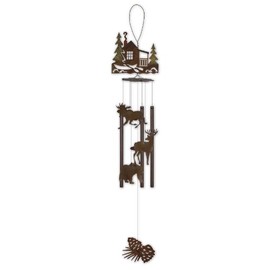 Sunset Vista Design Studios Great Outdoor Metal Wind Chime, Forest Cabin