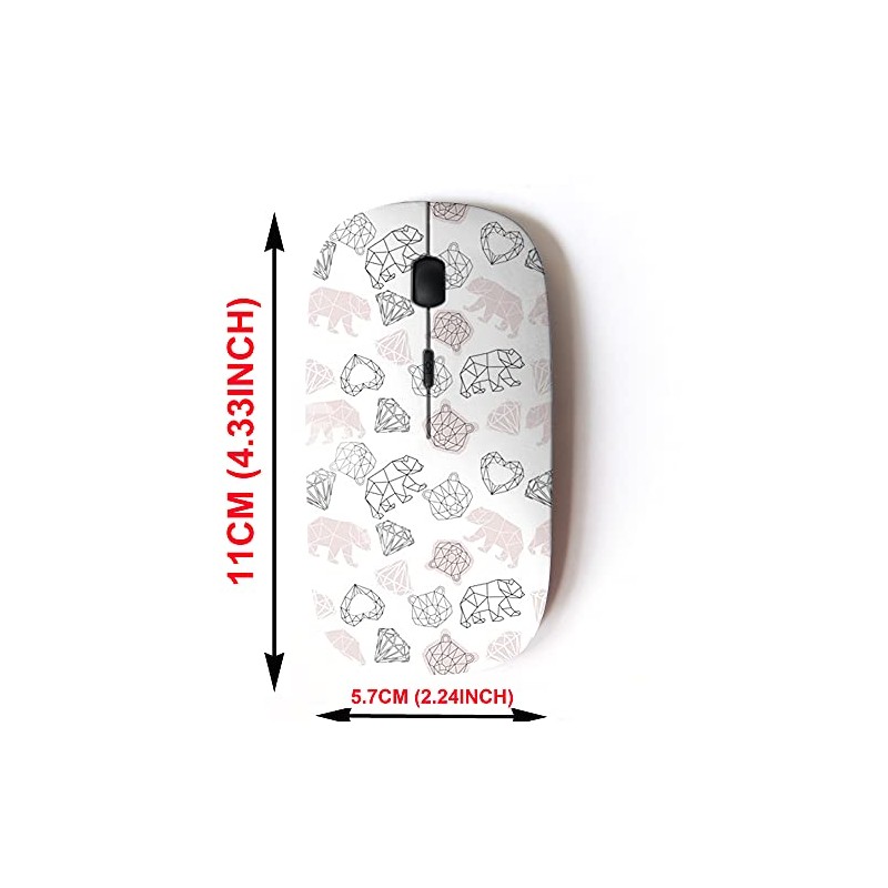 2.4G Wireless Mouse with Cute Pattern Design for All Laptops