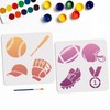 MAYJOYDIY 2pcs Baseball Rugby Stencil Sports Ball Stencils Baseball Bat