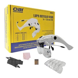 Lupa Anteojo Visor Con LED Aumento 1 a 3.5x 9892B2 OBI