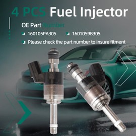 4Pcs Upgraded Fuel Injectors 16010-5PA-305,Fits for Honda Civic 2016-2021,for CR-V 2017-2021,for Accord 1.5L L4 Turbo 2018-2021,OE 160105PA305,1601059B305,1601059B315,061605PA305