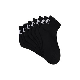 Champion Quarter Crew Socks - 7 Pack, Black (7 Pack), Small