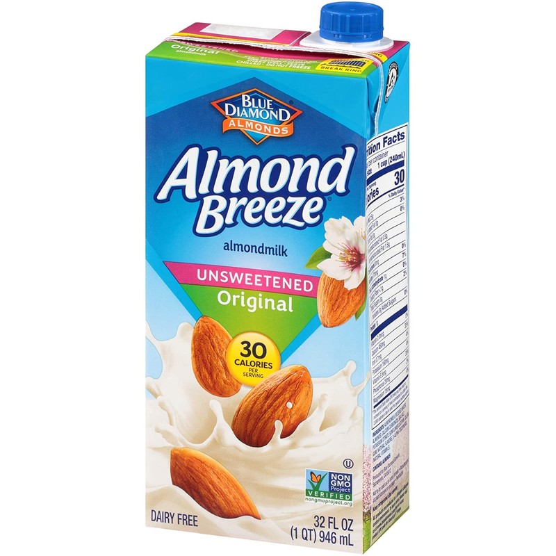 Almond Breeze Dairy Free Almondmilk Unsweetened Original 32 Oz Boxes,