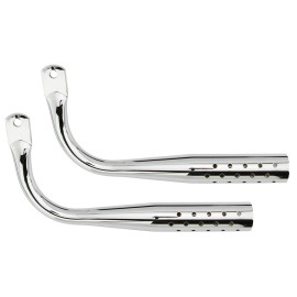 F&R ORIGINAL LOWRIDER Smooth Steel BICYCLE MUFFLER WITH HOLES Chrome Show Part
