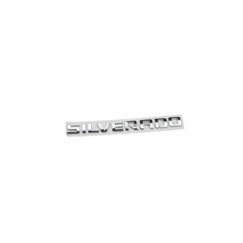 2-Piece for Silverado Badge Emblems in Chrome Shiny Glossy Finish