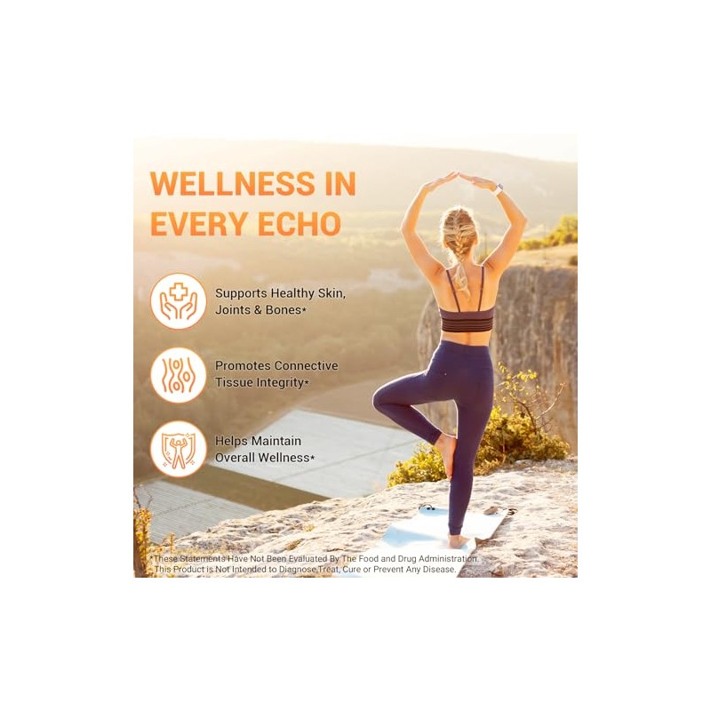 Nature Echo Collagen Peptides Powder Packets - Unflavored 20 Count
